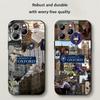 Чехол для телефона с дизайном в стиле Оксфордского университета Для iPhone 17 16 e 15 14 13 12 Plus Mini Pro Max Мягкий черный Ударопрочный чехол