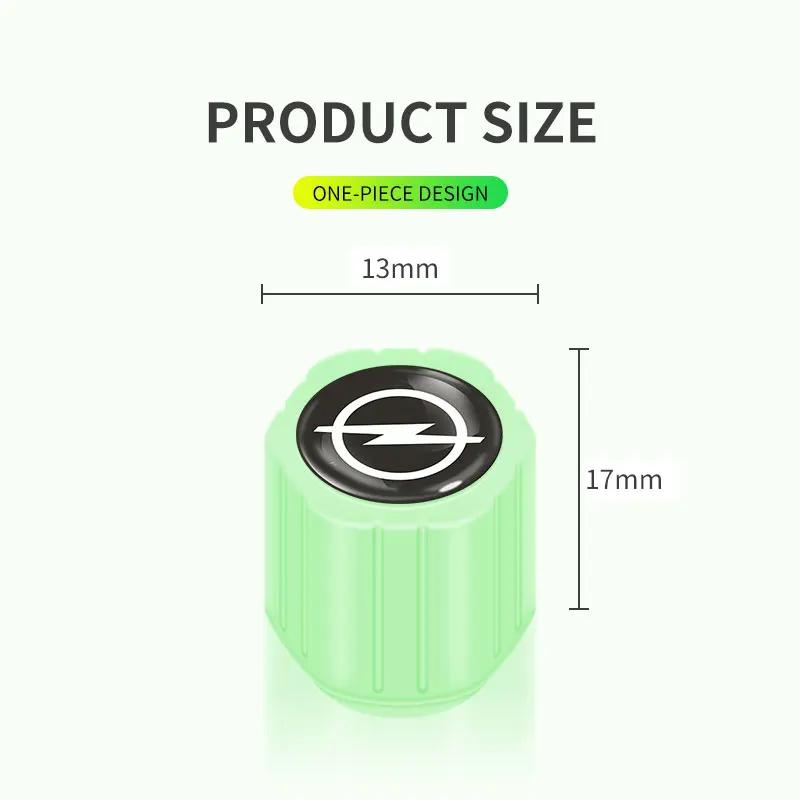 4Pcs Luminous Valve Caps Fluorescent Green Night Glowing Tire Decoration For Opel Insignia Astra Antara Meriva Zafira H G Corsa AP2