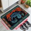 Sea Monster Design Non-Slip Drum Rug Crystal Velvet Machine Washable Carpet for Living Room, Office, Music Studio