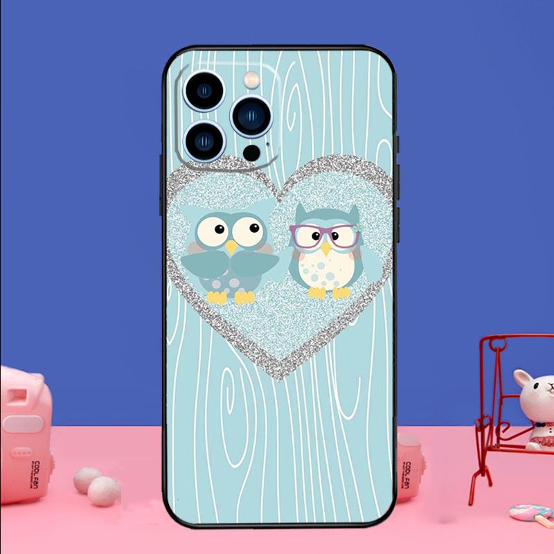 Baby Cute Owl Phone Case For iPhone 17 Air 16 15 14 11 12 13 Pro Max 13 mini 15 16 Plus 16e Bumper Cover