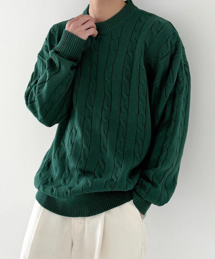 ORIGINALDAY [2Pack] Oversized Round Cable Knit 5 Colors
