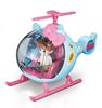 Children's Q Version Aircraft Model Cute Cartoon Aircraft Scene Toy Set With Doll Kids Play House Toy Accessories Birthday Gift