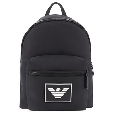 Белый Логотип Тканевый Рюкзак Мужские Рюкзаки Черный Y4O236-YMO5V-81073
