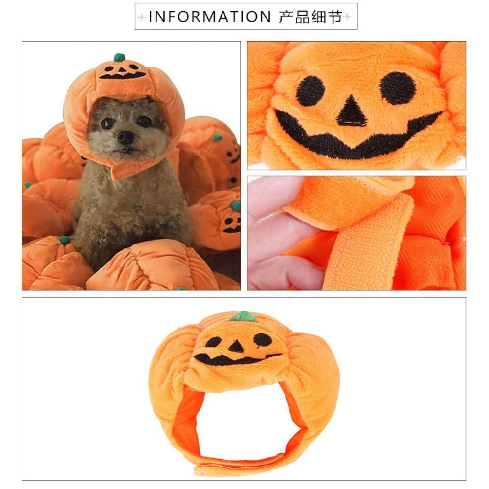 Cosplay Costume Pumpkin Dogs Hat Headdress Plush Cat Headgear Funny Pet Halloween Hat Decoration