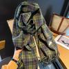 Cashmere Warm Plaid Women Luxury Blanket Scarf  Brand Casual England Style Pashmina Wraps Thick Winter Poncho Bufanda Tassel