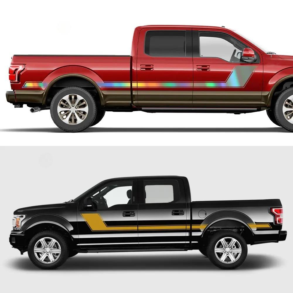 Наклейка на боковой порог двери пикапа Для Ford F150 Toyota Hilux Dodge RAM Isuzu Dmax Gwm Cannon GMC Sierra Автонаклейка Автоаксессуары
