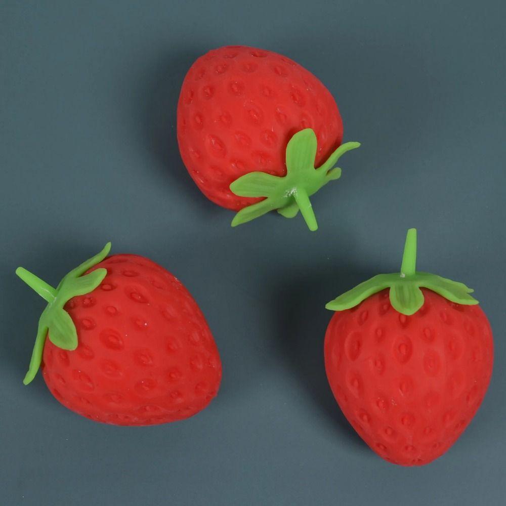 Fruit Ball Strawberry Squeeze Toy Strawberry Fruit Ball Pinch Music Toys  Children Toys