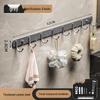 Настенные крючки для одежды из космического алюминия без сверления - Самоклеящиеся рядные крючки для одежды и шляп