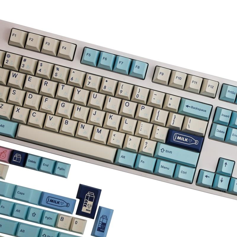 143 клавиши Fruity Milk Keycaps Profile PBT Dye Sublimation Mechanical Keyboard Keycap для MX h 61/68/87/98/104