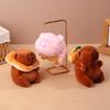 Creative Flip Capybara Pendant Plush Doll Keychain Cartoon Capybara Stuffed Animal Keyring Plush Toy Backpack Hanging Decor