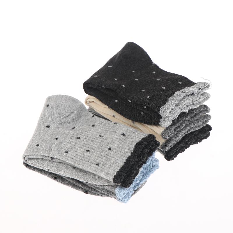 1 пара носков с осенним краем, женские весенне-осенние носки до середины икры, милые носки в горошек, студенческие носки, женские носки