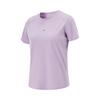 Comfortable Casual Simple Quick-Dry Letter Round Neck Pullover Short Sleeve T-Shirt Women T-Shirts Twilight-Purple ATSV140-4