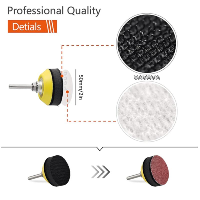 240 шт. 2-дюймовые 50-мм шлифовальные диски, набор абразивных полировальных дисков зернистостью 80-3000 для роторного инструмента Dremel, наждачная бумага, аксессуары