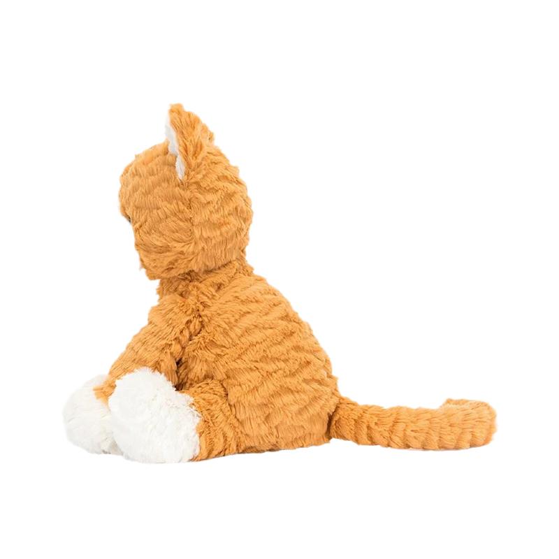 JELLYCAT Серия Волнистый мех Рыжий котенок Милая кукла Плюшевая кукла Высота 23 см
