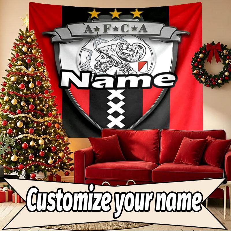 Custom Name Personalized Ajax Print Tapestry, Wall Art Decor, Bedroom, Dorm, Apartment, LivingRoom, Party Backdrop, Gift for Birthday