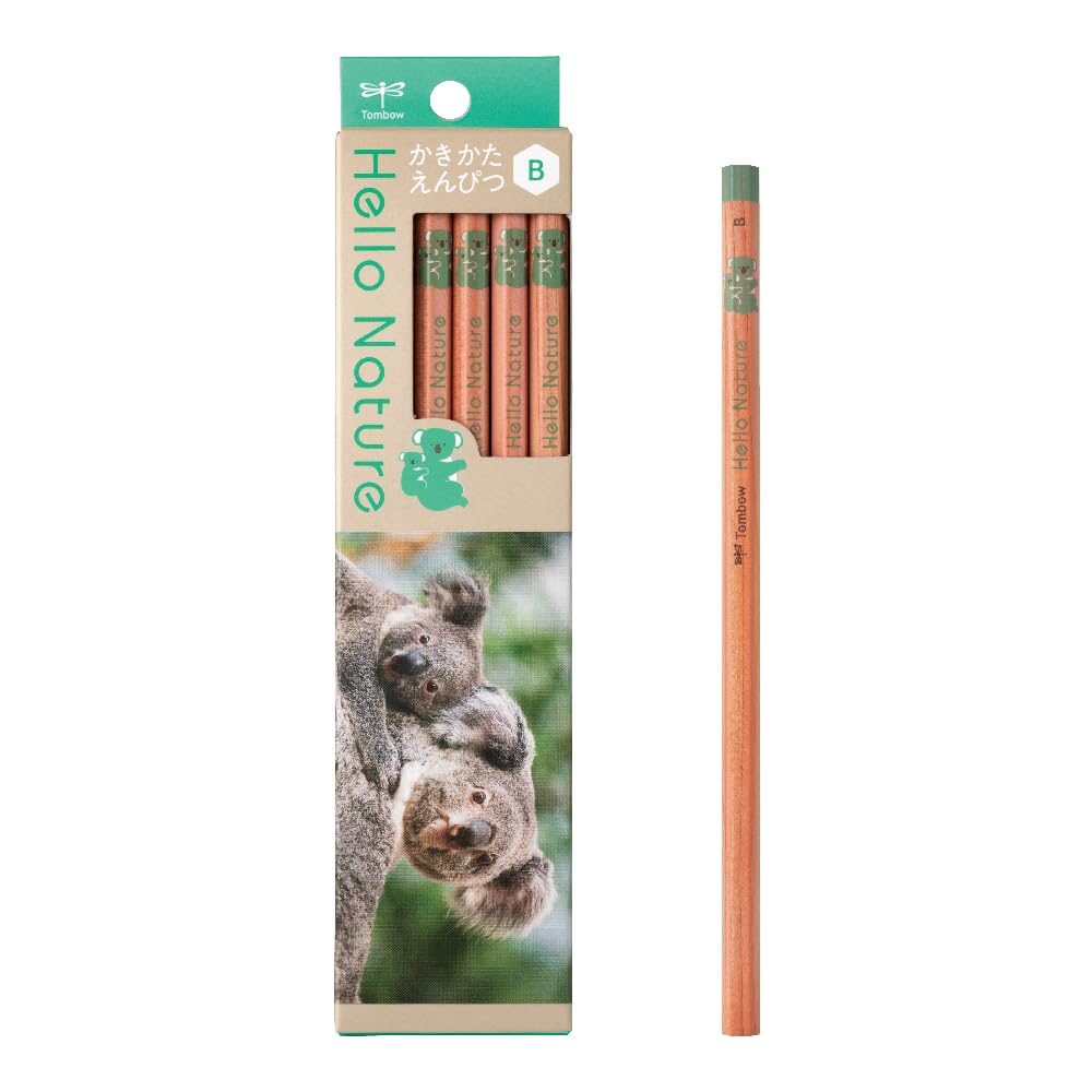 Tombow Pencil B Writing Pencils Hello Nature 1 (Koala Design) Koala, Dozen, KB-KHNKA2-B