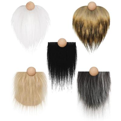 3 шт. Карликовая борода Белый искусственный мех Борода гнома Сделай сам Рождественский гном Материалы Ручная работа Аксессуары для куклы-гнома Борода для рукоделия