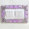 Switch Sticker European Style Punch Free Plastic Wall-mounted Outlet Cover Wall Decal for Home