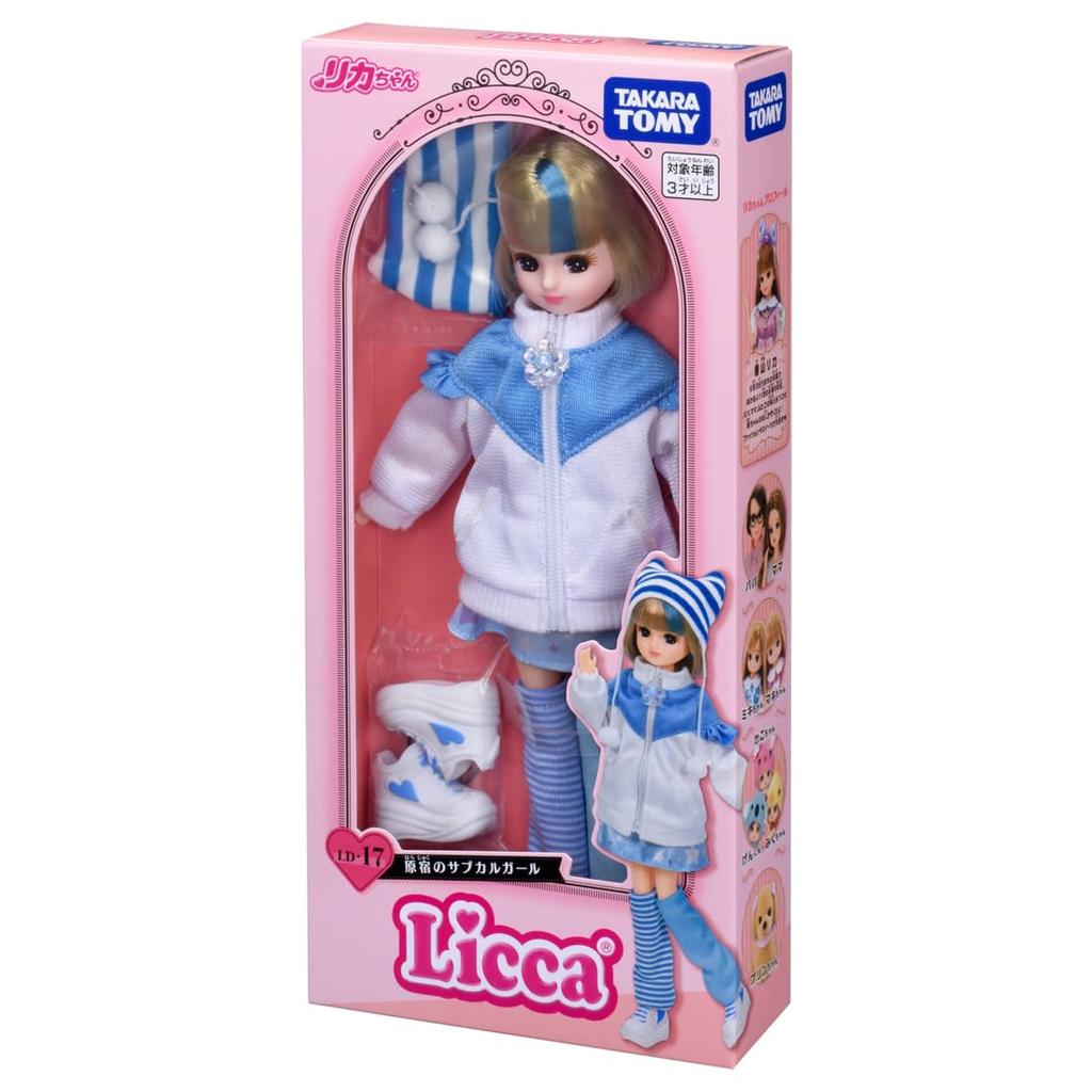 TAKARA TOMY Licca-chan Doll LD-17 Harajuku Subculture Girl Dress-up Play Toy Ages 3+
