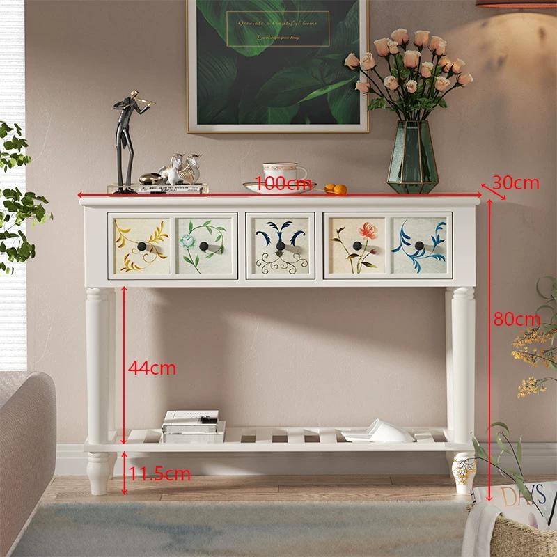 Входной шкаф из массива дерева, узкий шкаф-органайзер для прихожей и обуви, настенная консоль большой вместимости для декора дома