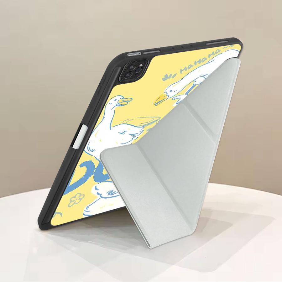 Держатель Чехол Чехол для планшета Для iPad Pro 11-го 10-го 9-го 8-го 7-го 12.9 дюйма Mini 6 7 Air 4 5 M3 M2 1 2 M4 11-дюймовый Pro 2025 Белая Утка