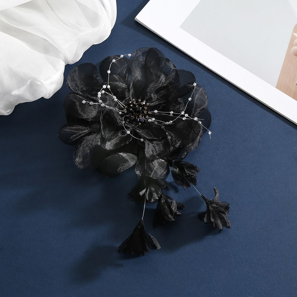 Embroidered Handmade Flower Brooch Reusable Corsage Pin Fairy Hair Accessories Wedding