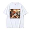 Autistic Funny Skeleton Meme Graphic T Shirt Men Fashion Gothic Retro T Shirts Male O-Neck Oversized Short Sleeve T-shirt Unisex