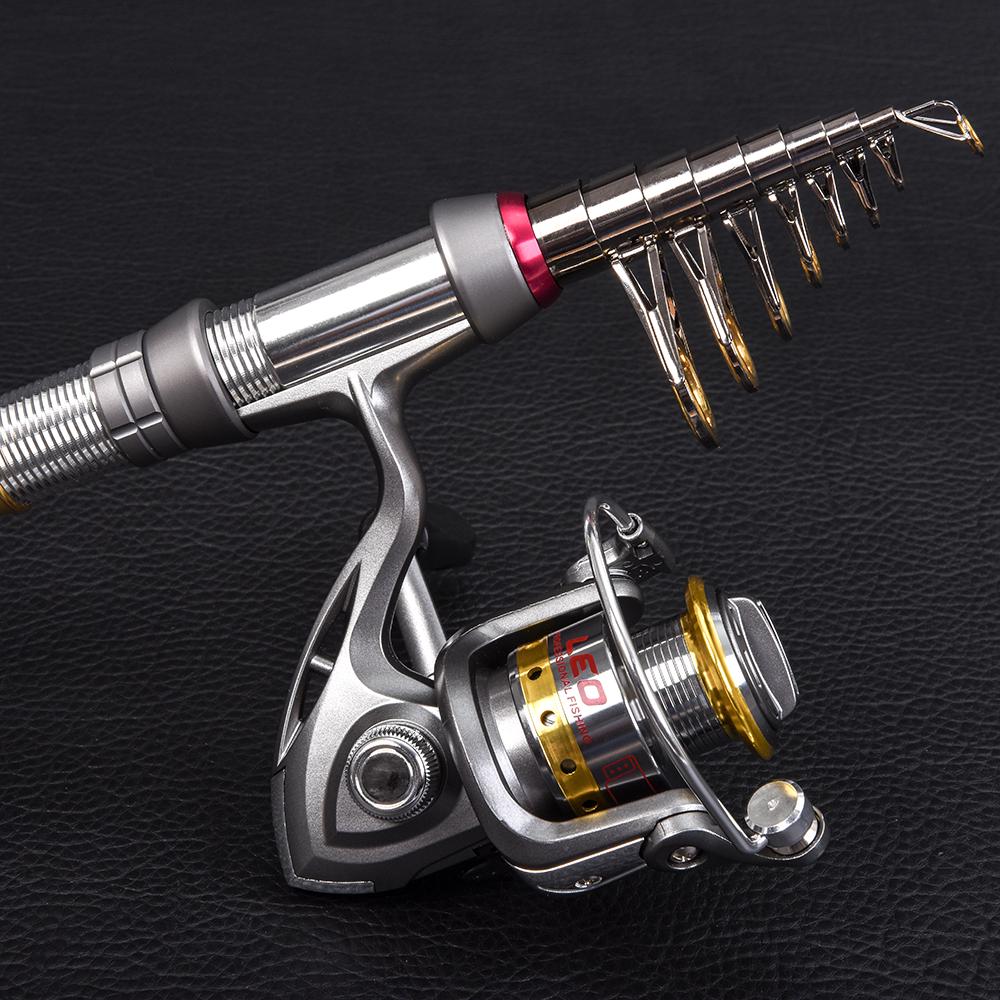 Катушка для удочки Combo Carbon Fibre Telescopic Fishing Rod Spinning Reels