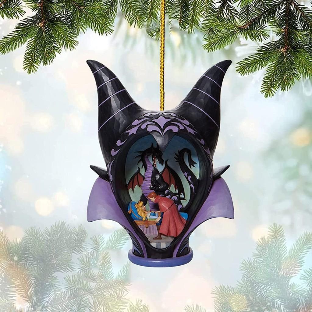 Beautiful Princess And Beast Acrylic Cartoon Christmas Tree Ornament For Parties