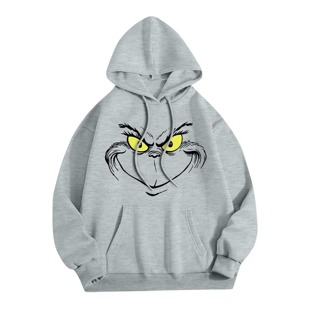 Women's Fashion Christmas Printed Casual Hooded Sweatshirt With Pockets