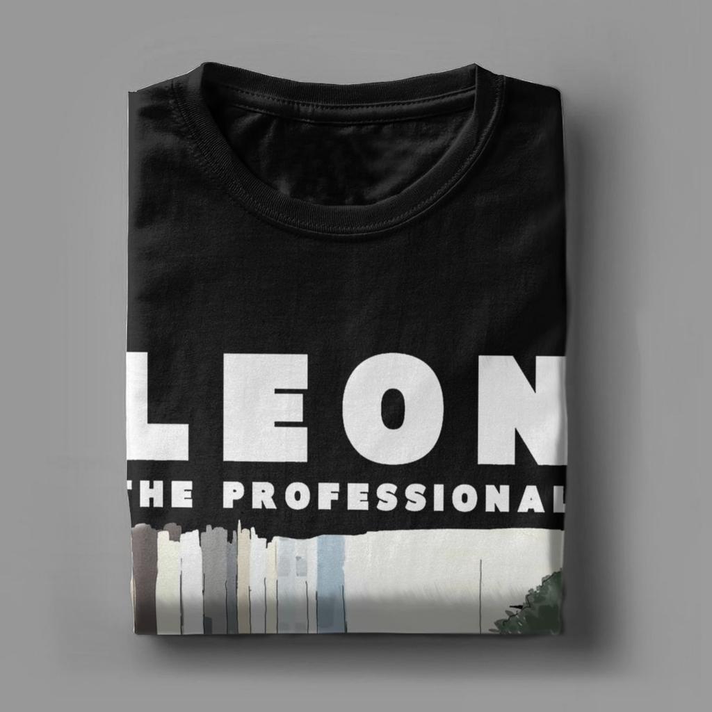 Футболки Leon The Professional для мужчин, забавные футболки из 100% хлопка с круглым вырезом и коротким рукавом, одежда больших размеров
