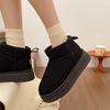 Мода 2024 Горячая Распродажа Обувь Женская До щиколотки Женские Ботинки Модные Слипоны Повседневные Ботинки Женский Бренд Круглый Носок Сохраняют Тепло Однотонные Зимние Ботинки