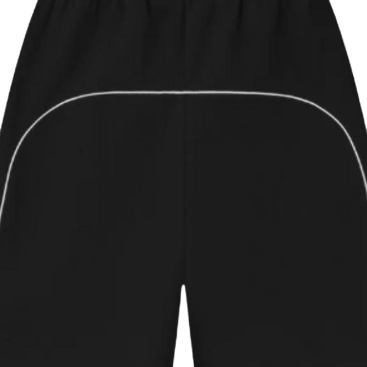 Fear of God Essentials Свободные флисовые шорты с кантом Черный/Облачно-белый Мужские Низ 160SP254550F