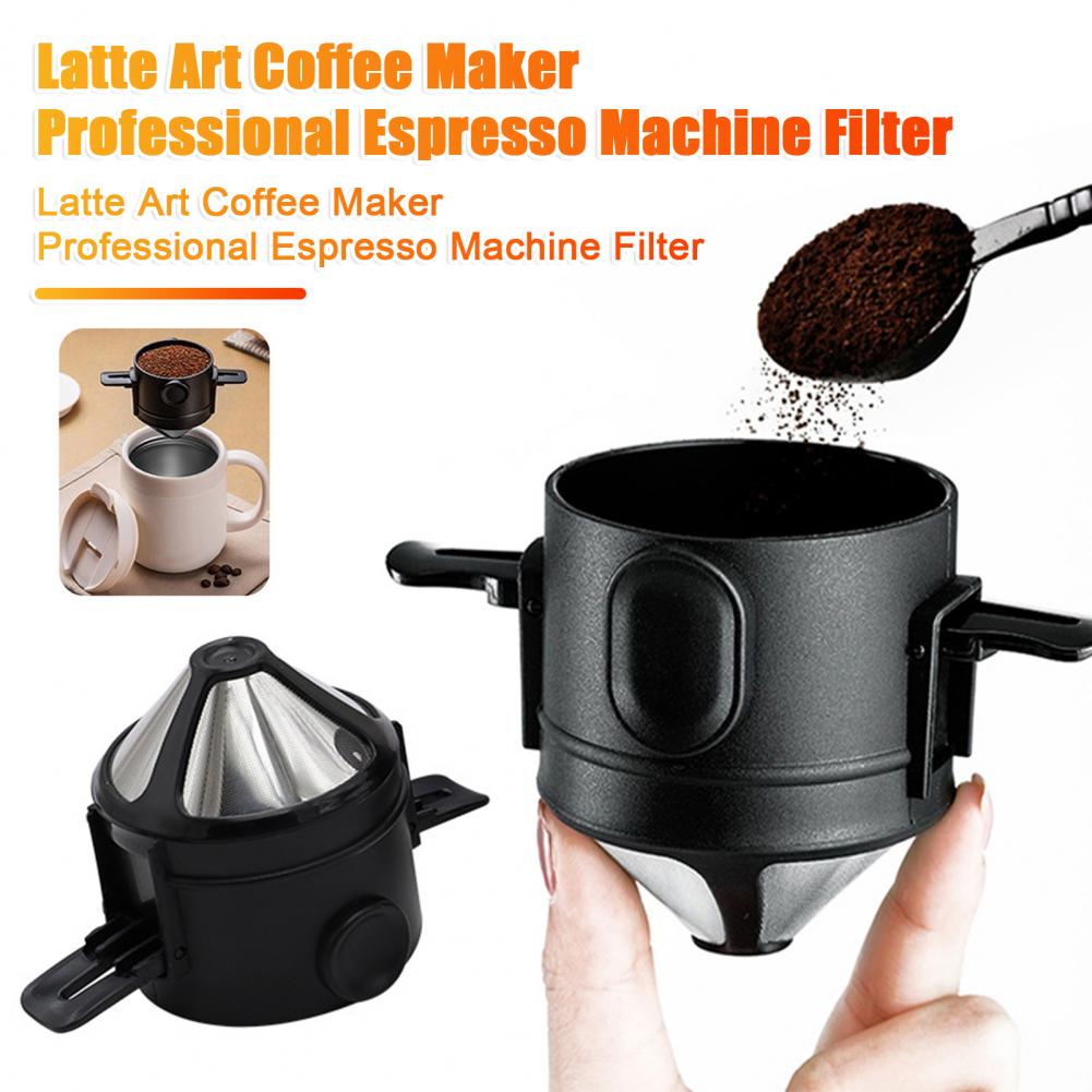 Пуровер кофейная воронка из нержавеющей стали, кофеварка, двухслойный фильтр, экологичный конусный фильтр, легко чистить, многоразовый кофе