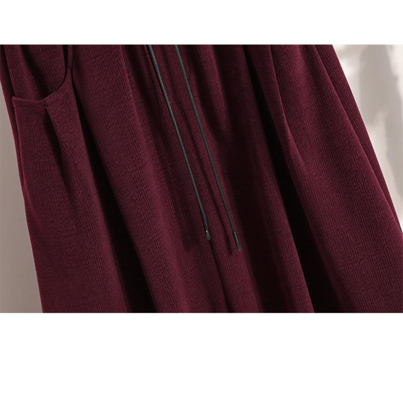 DIMANAF 2024 Осень Зима Плюс Размер Длинные Женские Юбки Однотонные А-силуэта Большие Размеры Женские Элегантные С Высокой Талией Новые Юбки