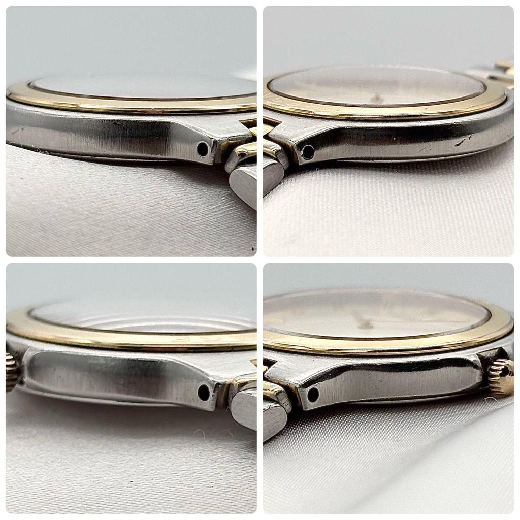 Used Working item SEIKO PRESAGE Men's Quartz Watch 9539-6000 9539-6010 Vintage Bi-color Round Date 0606