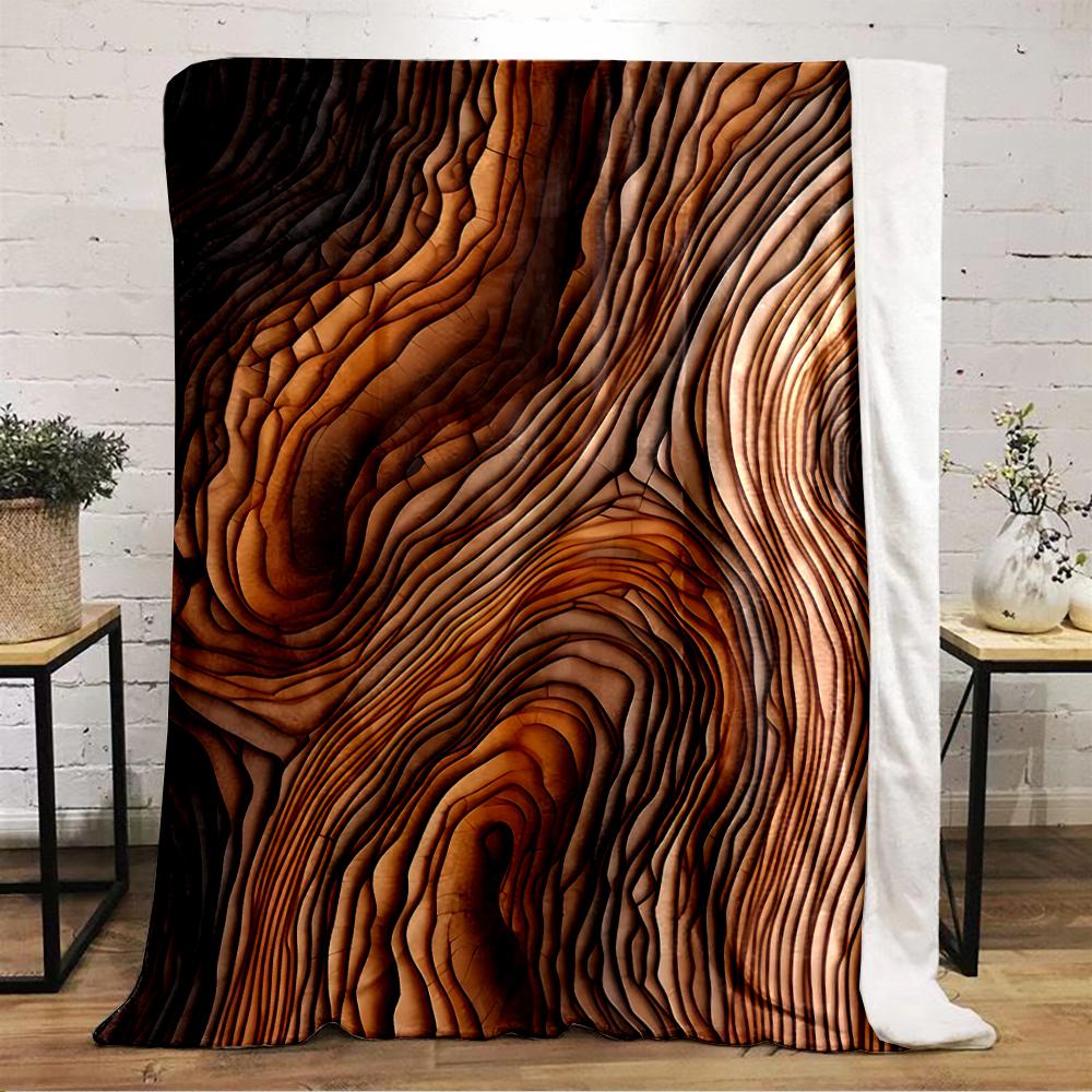 Abstract Wood Grain Pattern Design Blanket Flannel blanket for bedroom, living room, sofa, and nap sofas.