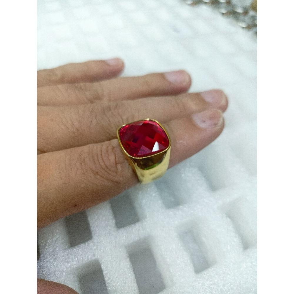 European And American Jewelry Titanium Steel Square Black Stone Ring Retro Trendy Girl Stainless Steel Personalized Punk Glossy Ring 2701