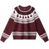 Унисекс ретро свитер с цветовыми блоками в стиле Fair Isle, с круглым вырезом, для осени/зимы и рождественского стиля