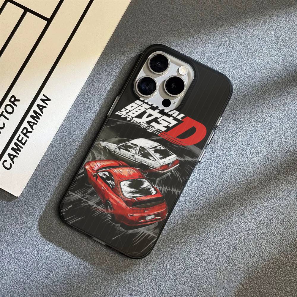 Гонки Аниме Initial D Для IPhone 16 15 11 12 13 14 17 Pro Max PLUS Pro Мягкий Гофрированный Силиконовый Задний Чехол для Телефона