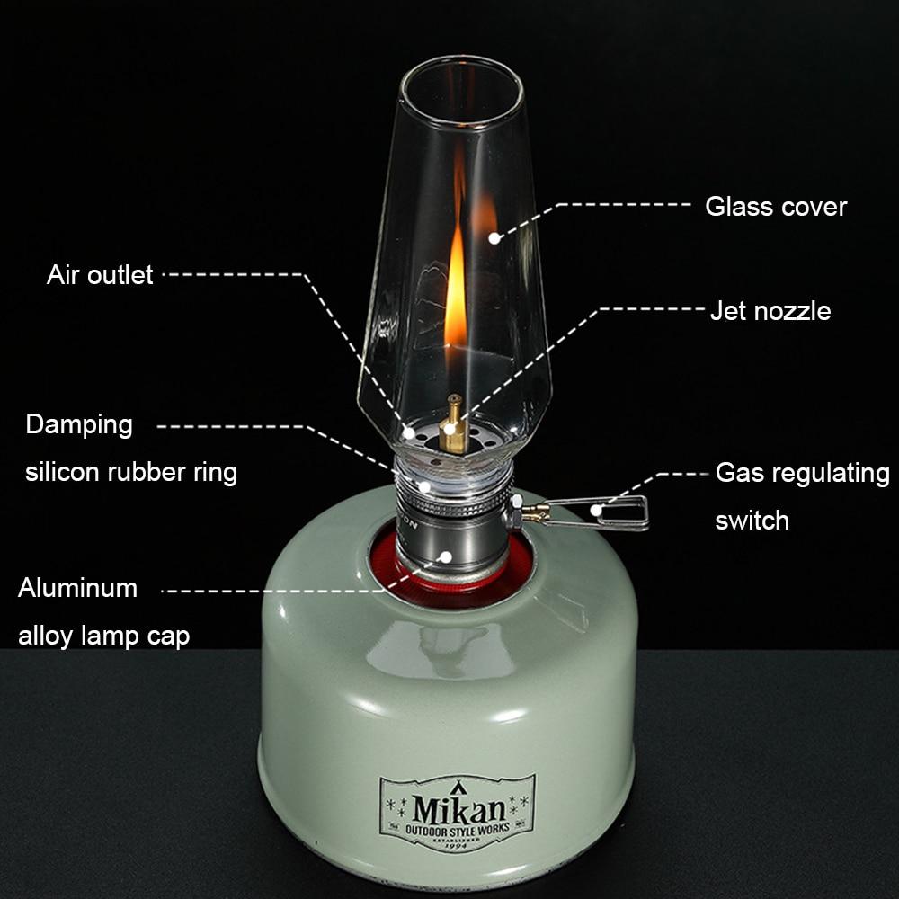 Газовый фонарь для кемпинга, оборудование для лагеря, газовая свеча, абажур, держатель лампы для нашей палатки, походов, чрезвычайных товаров для кемпинга