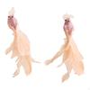 2 Artificial Bird Decorations, Ornaments, Feather Figures, Sculptures Made of Foam with