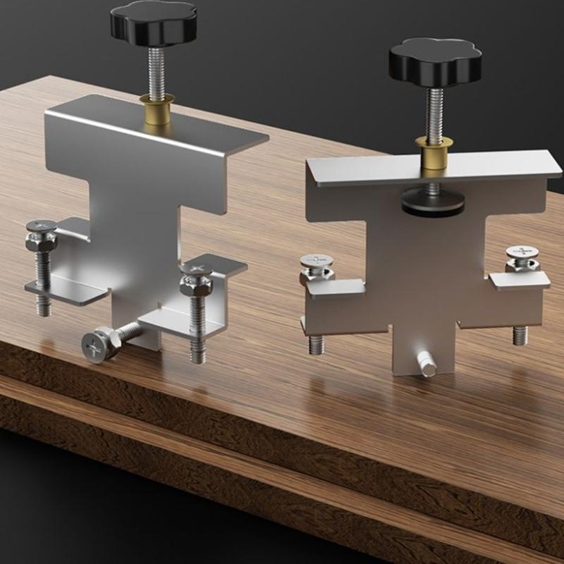 Cabinet Door Panel Mounting Jig Adjustable Cabinet Install Tool Door Panel Positioning Fixture for Most Cabinet Door