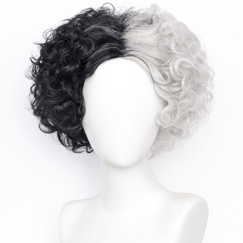 Trendy Short Length Cruella Wig High Temperature Fiber Ideal For Any Skin Tone
