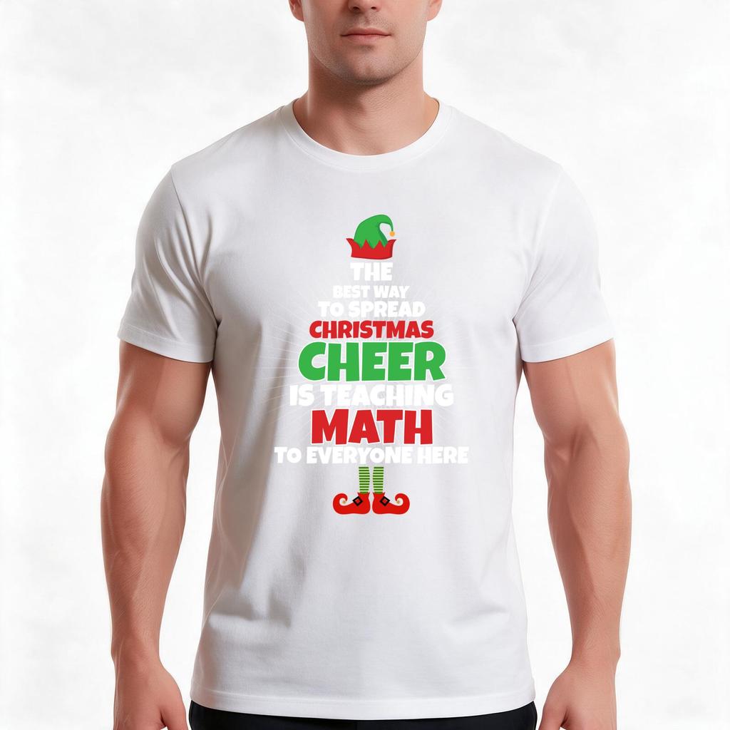 Math Teacher Christmas Shirt Funny Teacher Christmas Tshirt Summer Casual Cotton Tee Oversized Streetwear Tops 100 Cotton