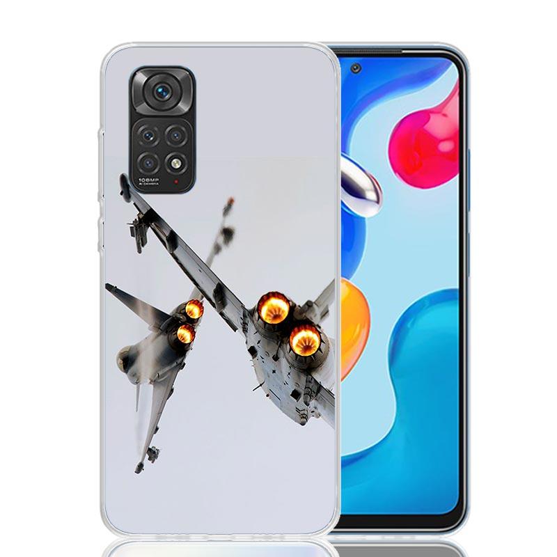 Крутой чехол для телефона с изображением самолета для Xiaomi Redmi Note 15 14 13 12S 12 Pro Plus 11S 11E 11 11T 10S 10 Арт Мягкий чехол с рисунком Re