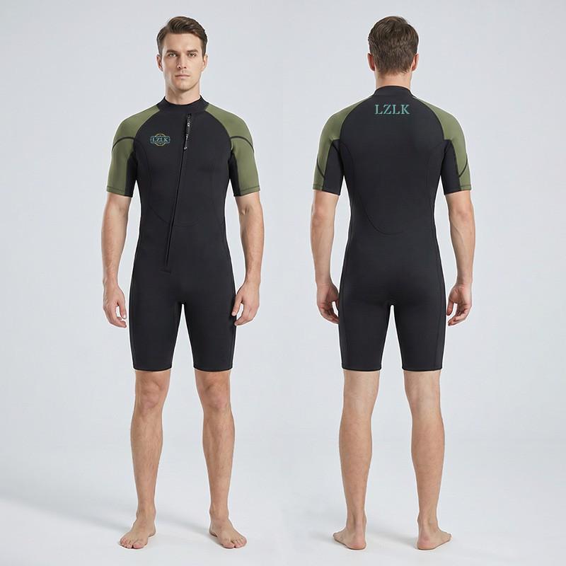 2mm Neoprene Shorty Wetsuit Freediving Snorkeling Surfing Warmth UV Protection Men Adult
