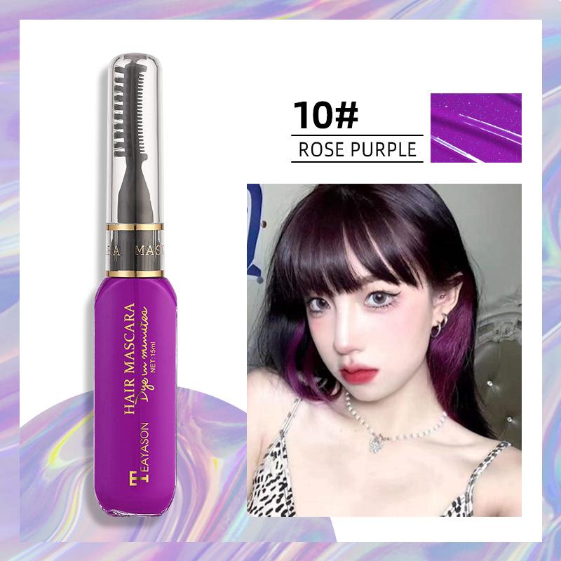 13 Colors Disposable Hair Dye Mascara Convenient Time-saving Eye Lashes Brush Temporary Hair Coloring Cosmetics