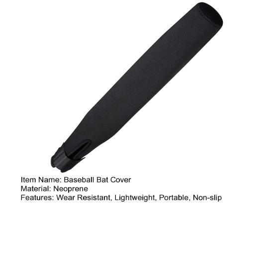 Чехол для бейсбольной биты износостойкий очень мягкий водонепроницаемый дизайн на липучке с клипсой неопреновый чехол-протектор для бейсбольной биты софтбол