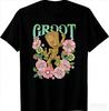 Marvel Guardians of the Galaxy Little Groot Flower Tshirt for both Unisex and Women  Retro floral pattern casual top